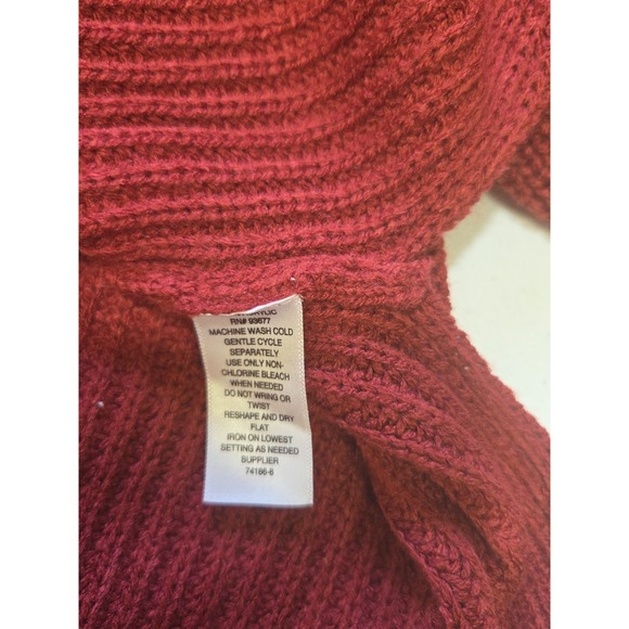 A.N.A Women's Cold Shoulder Knit Sweater Laredo Red Size M NWT $44 MSRP - Picture 9 of 15